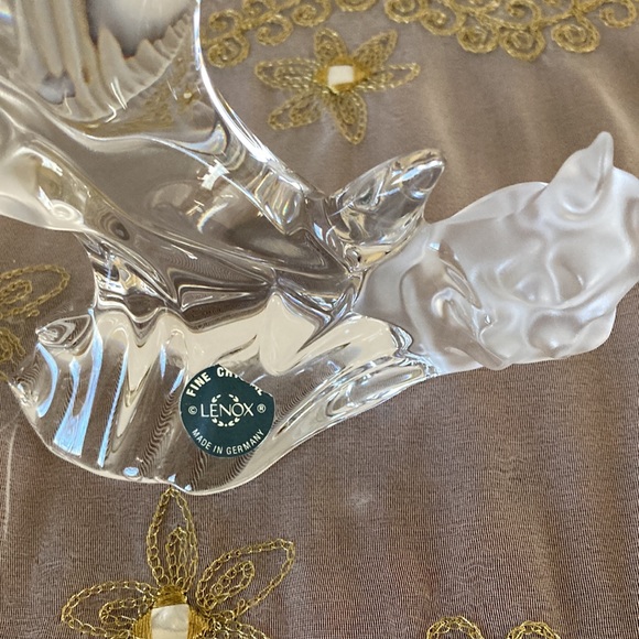 The Magnificent Dolphin Lenox Crystal with Frosted Vintage from the 90’s - Picture 4 of 6